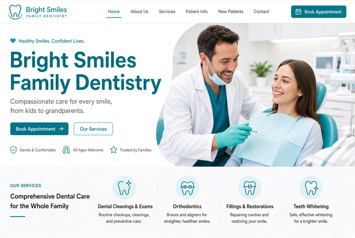 Dental website example