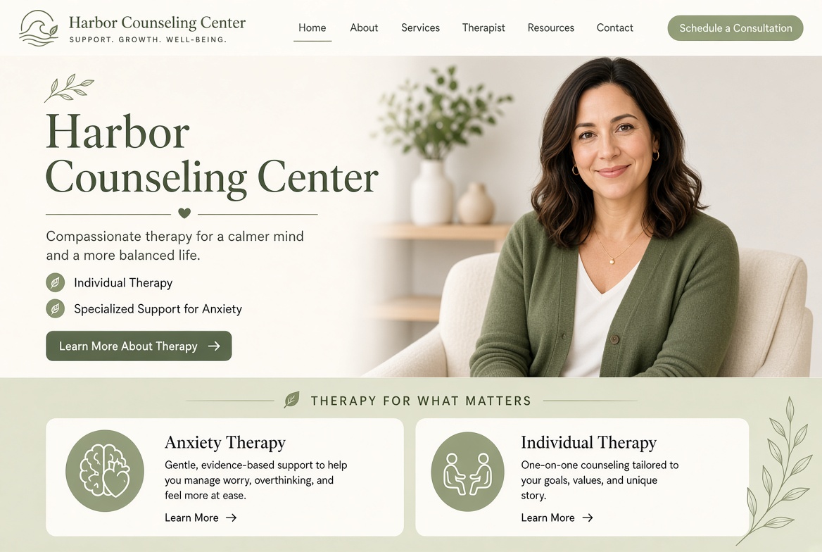 Mental Health website example