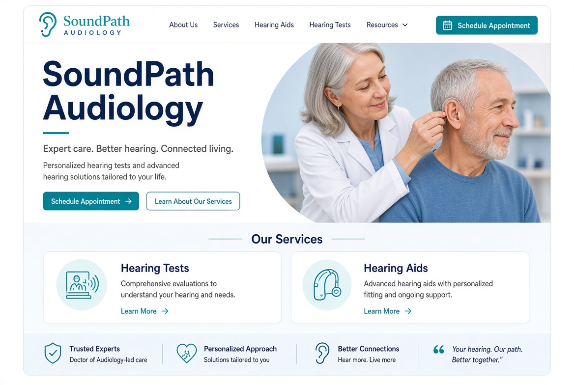 Audiology website example