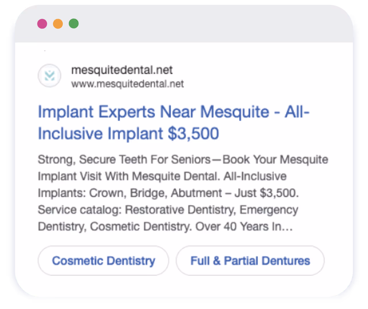 All-on-4 and clinic implant Google Ads campaign keyword targeting